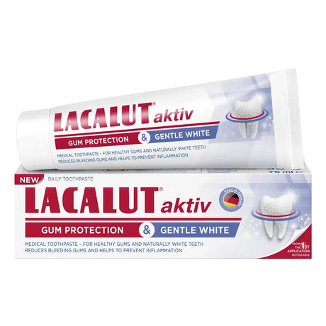 4 LACALUT GUM PROTECTION & GENTLE WHITE Daily German Toothpaste 75ml