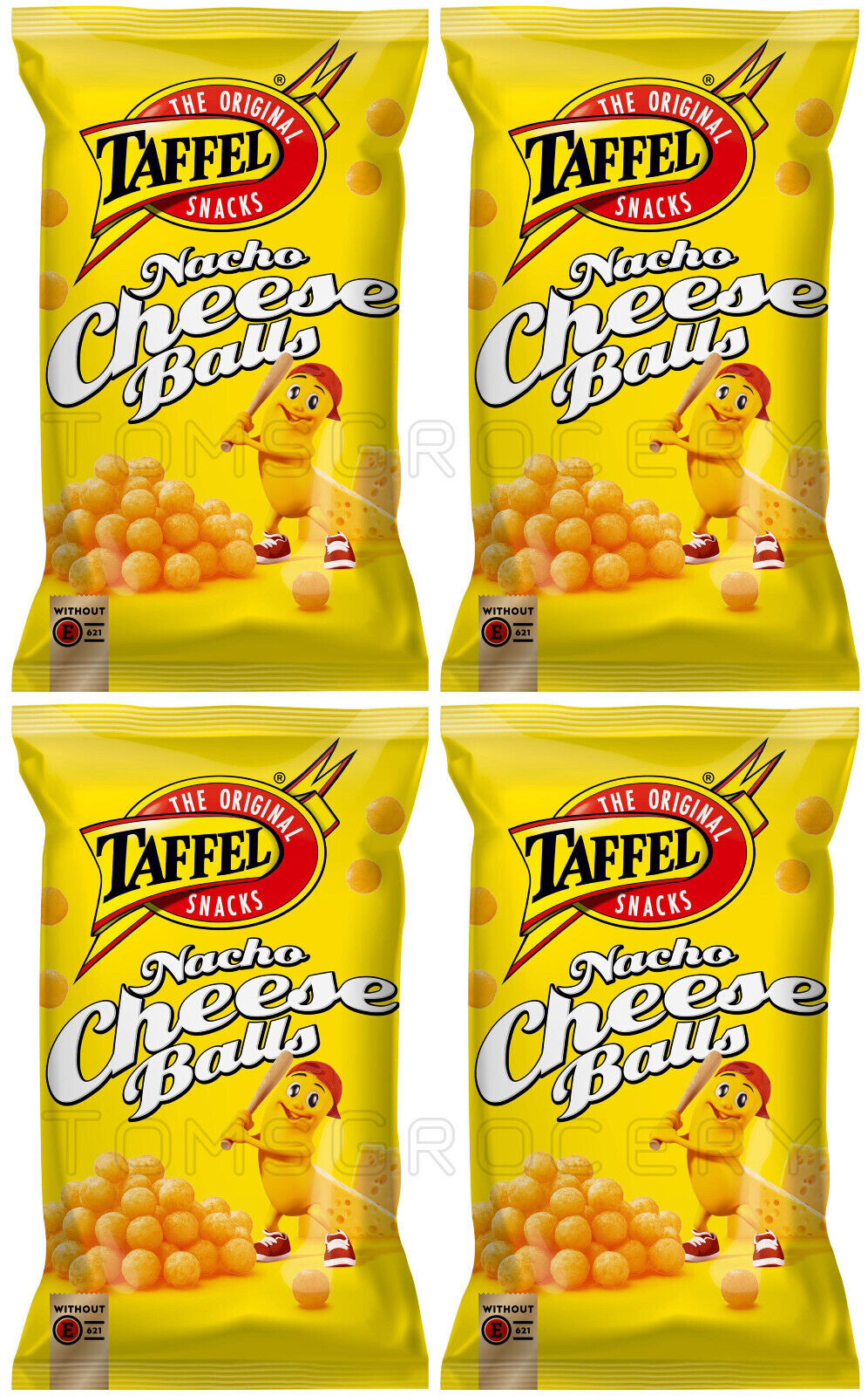 4 TAFFEL NACHO CHEESE BALLS European Snacks Chips Puffed Crisps 165g 5.8oz