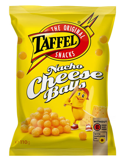 5 TAFFEL NACHO CHEESE BALLS European Snacks Chips Puffed Crisps 110g 3.8oz
