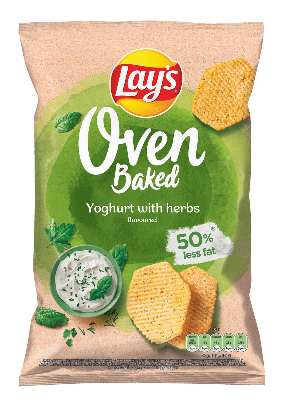5 LAYS Oven Baked Yoghurt with Herbs Flavor Potato Chips Snacks 110g 3.88oz