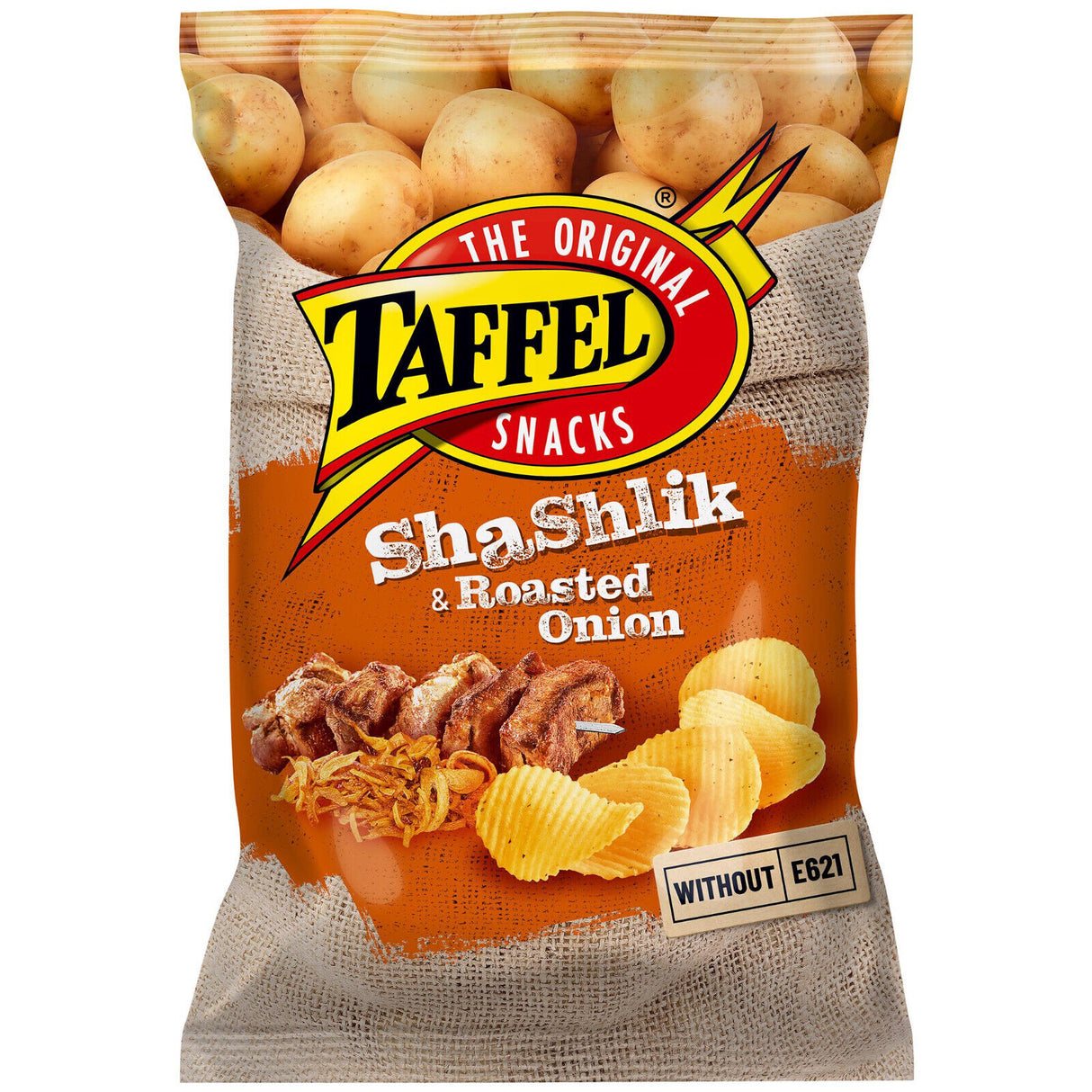 5 TAFFEL SHASHLIK & ROASTED ONION Flavor Potato Chips 130g 4.6oz