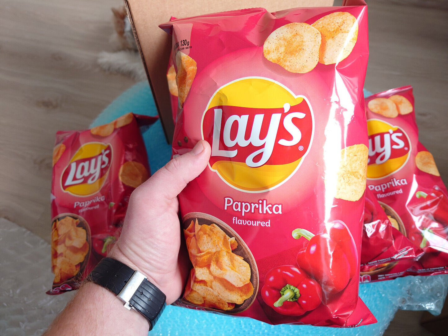 5 LAYS PAPRIKA Flavor Potato Chips Crisps European Snacks 130g 4.6oz