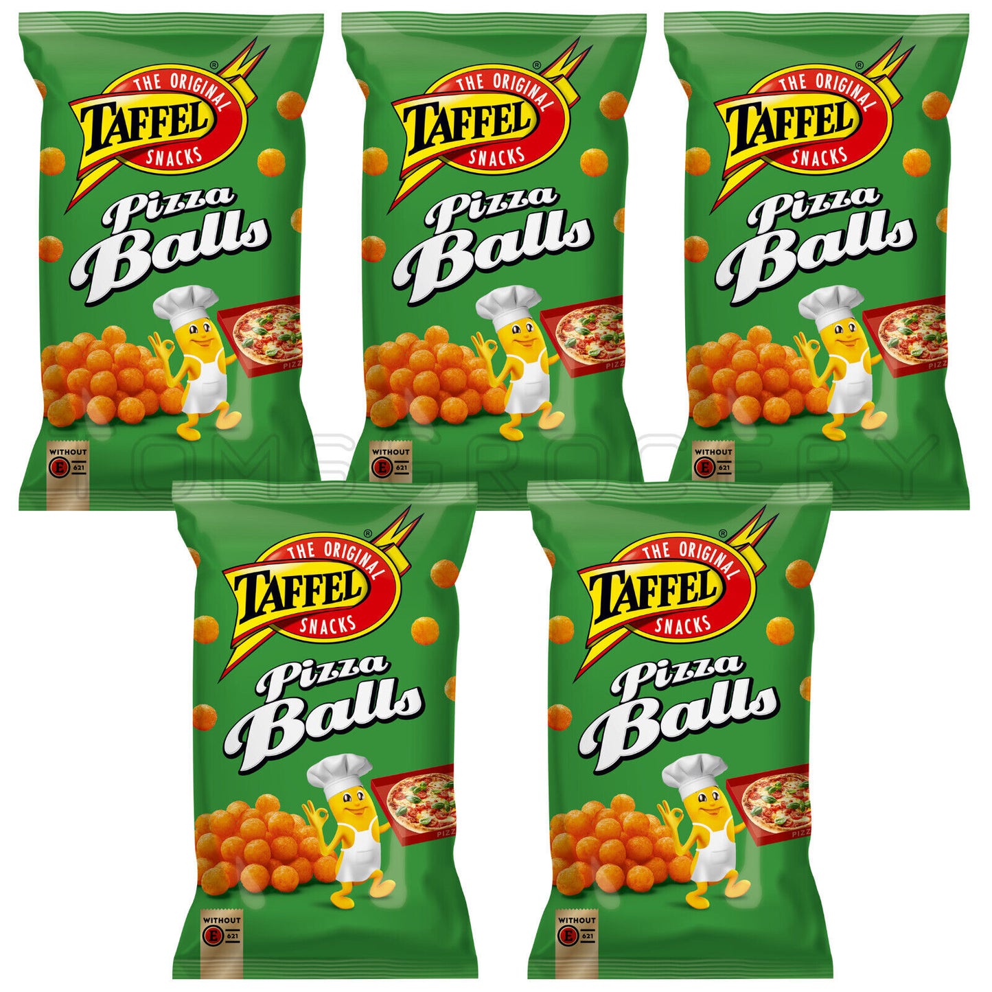 5 TAFFEL PIZZA BALLS Chips Puffed Crisps European Snacks 110g 3.8oz