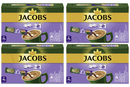 4 JACOBS MILKA CHOCOLATE Flavor 3in1 Instant Cappuccino Coffee Drink 180g 6.3oz