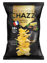 6 CHAZZ MUSSELS & WHITE WINE Flavor Kettle Potato Chips 90g 3.1oz