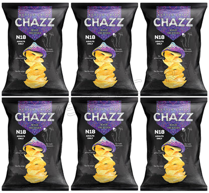 6 CHAZZ MAGIC TRUFFLES Flavor Kettle Potato Chips Crisps Snacks 90g 3.1oz