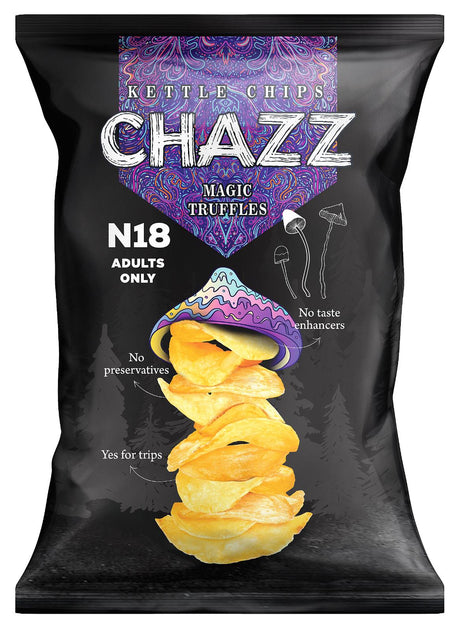 6 CHAZZ MAGIC TRUFFLES Flavor Kettle Potato Chips 90g 3.1oz