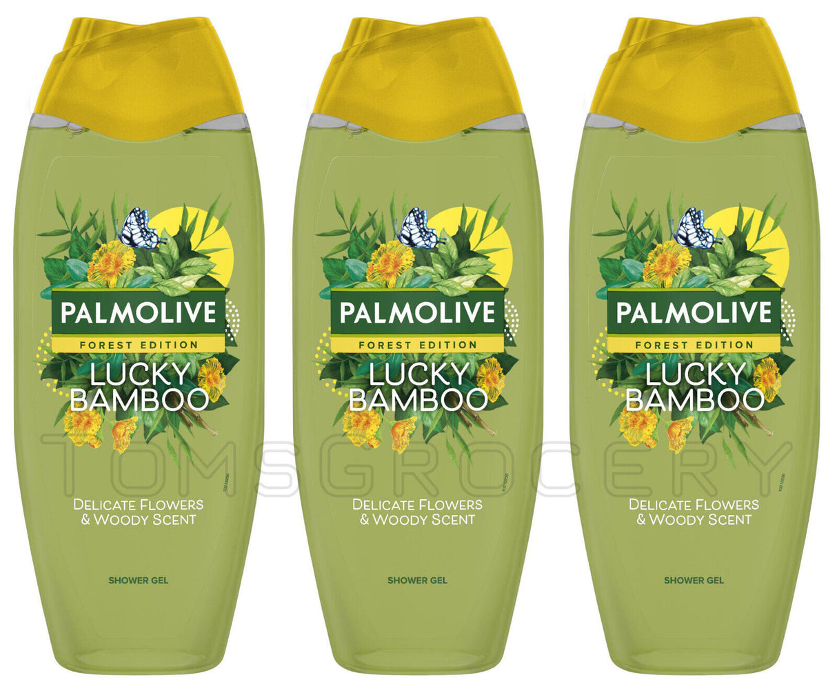 3 PALMOLIVE LUCKY BAMBOO Forest Edition Natural Oils Shower Gel 500ml