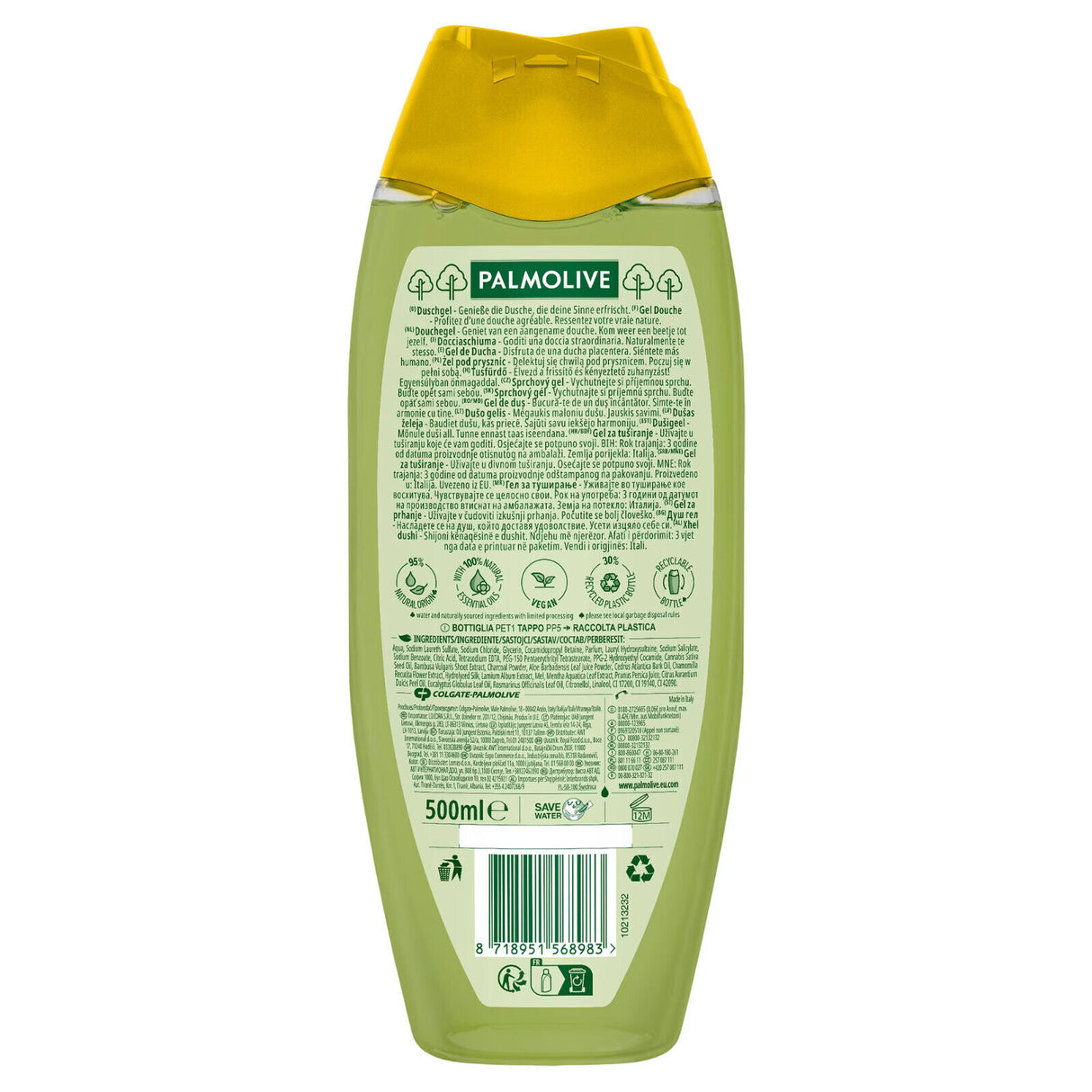 3 PALMOLIVE LUCKY BAMBOO Forest Edition Natural Oils Shower Gel 500ml
