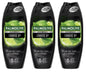 3 PALMOLIVE MEN INTENSE CHARGE UP Lime Scent & Charcoal 4in1 Shower Gel 500ml