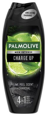 3 PALMOLIVE MEN INTENSE CHARGE UP Lime Scent & Charcoal 4in1 Shower Gel 500ml