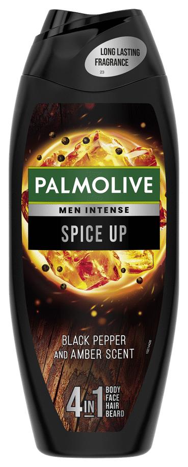 3 PALMOLIVE MEN INTENSE SPICE UP Pepper & Amber Scent 4in1 Shower Gel 500ml