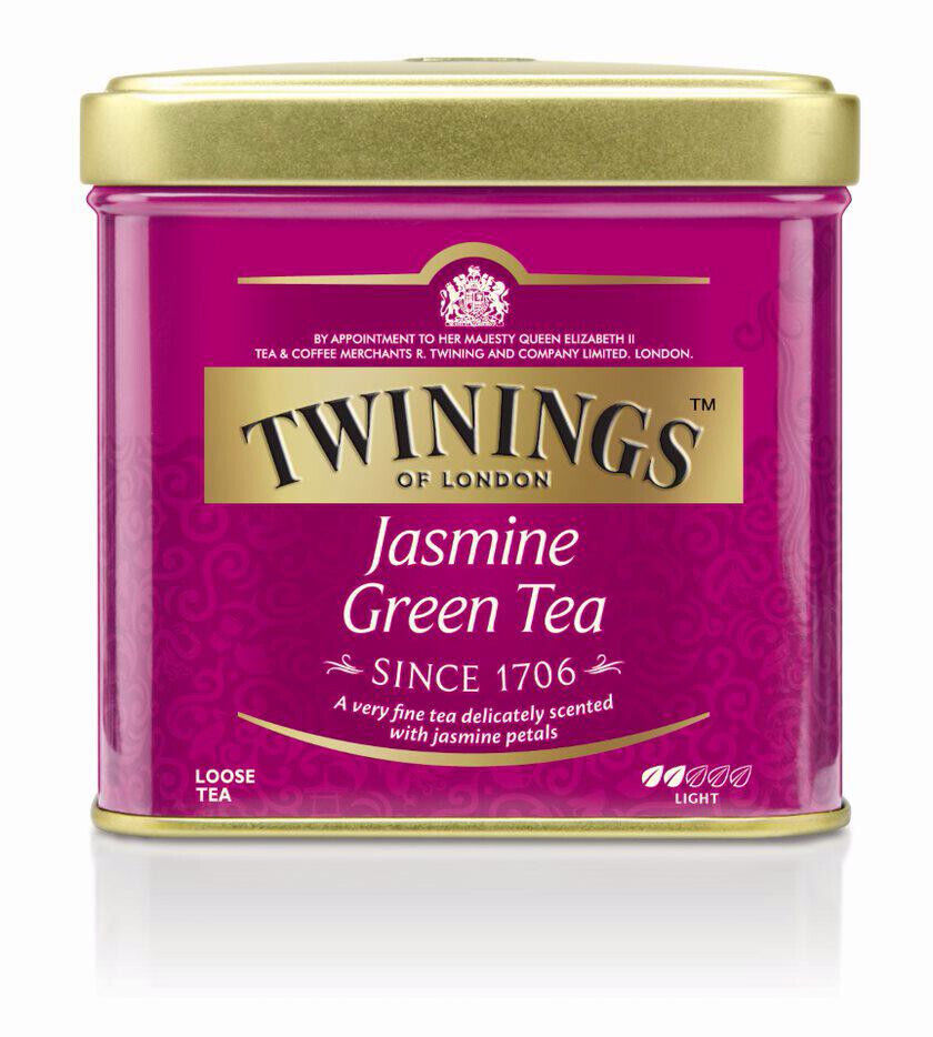 4 TWININGS JASMINE GREEN TEA Loose Leaf Tea Tin 100g 3.5oz