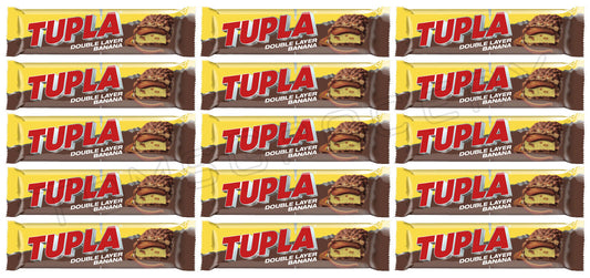 15 TUPLA DOUBLE LAYER BANANA Flavor Chocolate Bars European Candy Sweets 48g