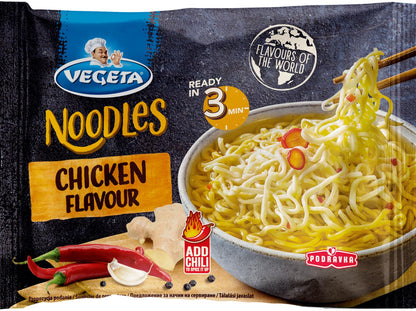 20 VEGETA CHICKEN Flavor Ramen Soup Instant Noodles European Snacks
