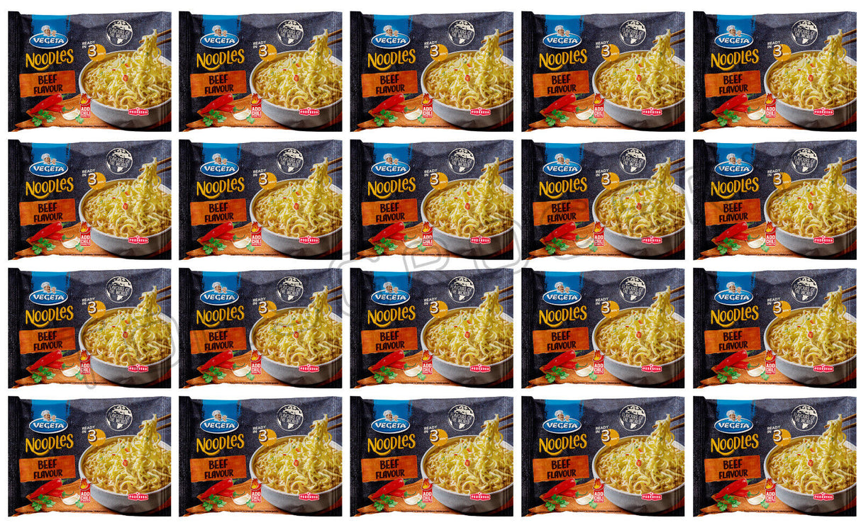 20 VEGETA BEEF Flavor Ramen Soup Instant Noodles European Snacks