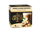 3 AROMA GOLD VANILLA MACADAMIA Flavor Coffee Dolce Gusto Machine Capsules Pods