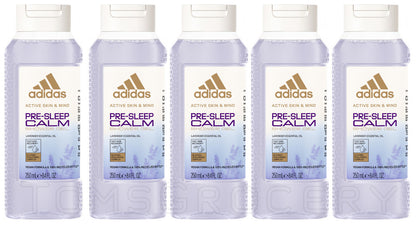 5 ADIDAS PRE-SLEEP CALM Lavender Essential Oil Shower Gel 250ml