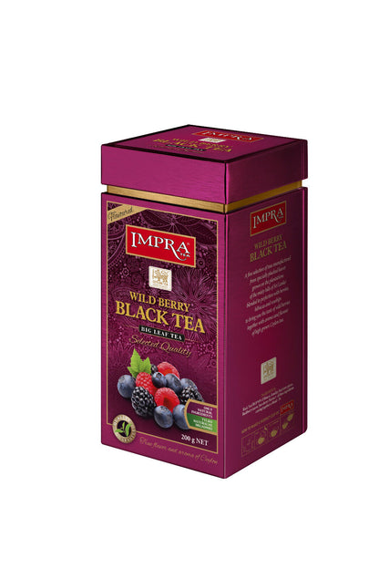 3 IMPRA WILD BERRY Big Leaf Black Tea Tin All Natural Ingredients 200g 7oz
