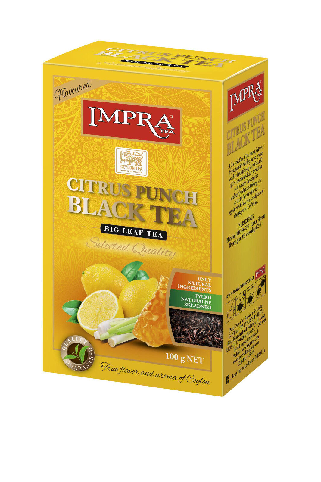 IMPRA CITRUS PUNCH Flavor Loose Big Leaf Black Tea 100g