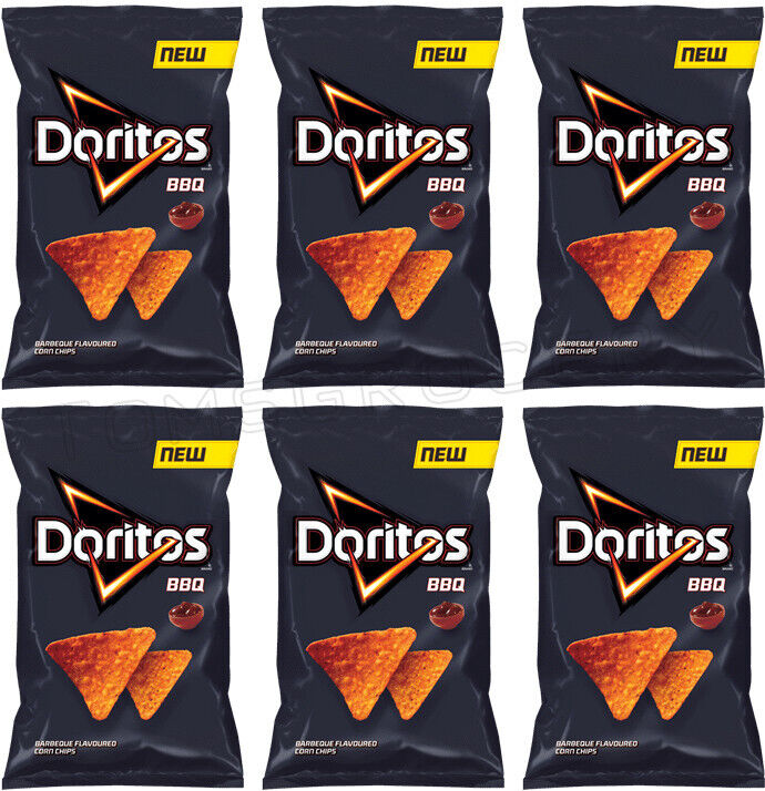 6 DORITOS BBQ Flavor Tortilla Chips 100g 3.5oz