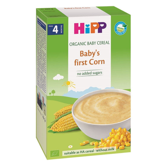 HIPP ORGANIC CORN Baby Cereal from 4 Months Without Milk Sugar Free 200g 7oz