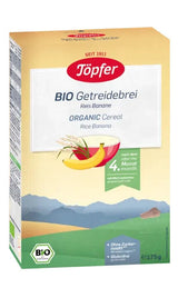 6 TOPFER ORGANIC Rice Cereal with Banana From 4 Months Gluten Free 175g 6.2oz