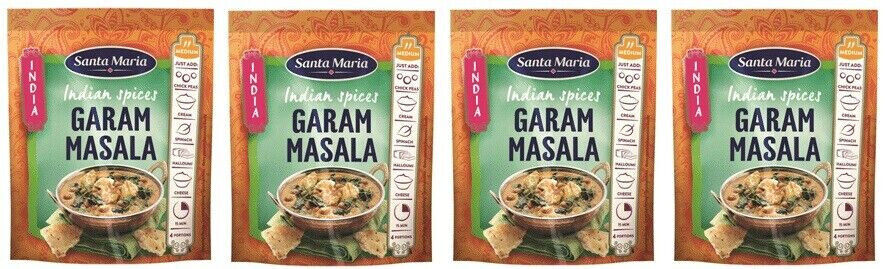 4 SANTA MARIA GARAM MASALA Indian Spice Seasoning Mix Pack 33g 1.16oz