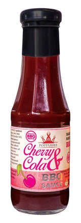POPPAMIES CHERRY & COLA BBQ SAUCE Glass Bottle 345g 12oz