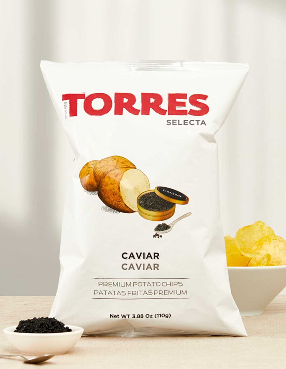 TORRES CAVIAR Flavor Premium Potato Chips 110g 3.8oz