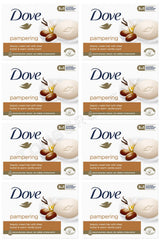 8 DOVE Pampering Beauty Cream Bar with Shea Butter & Warm Vanilla Scent 90g