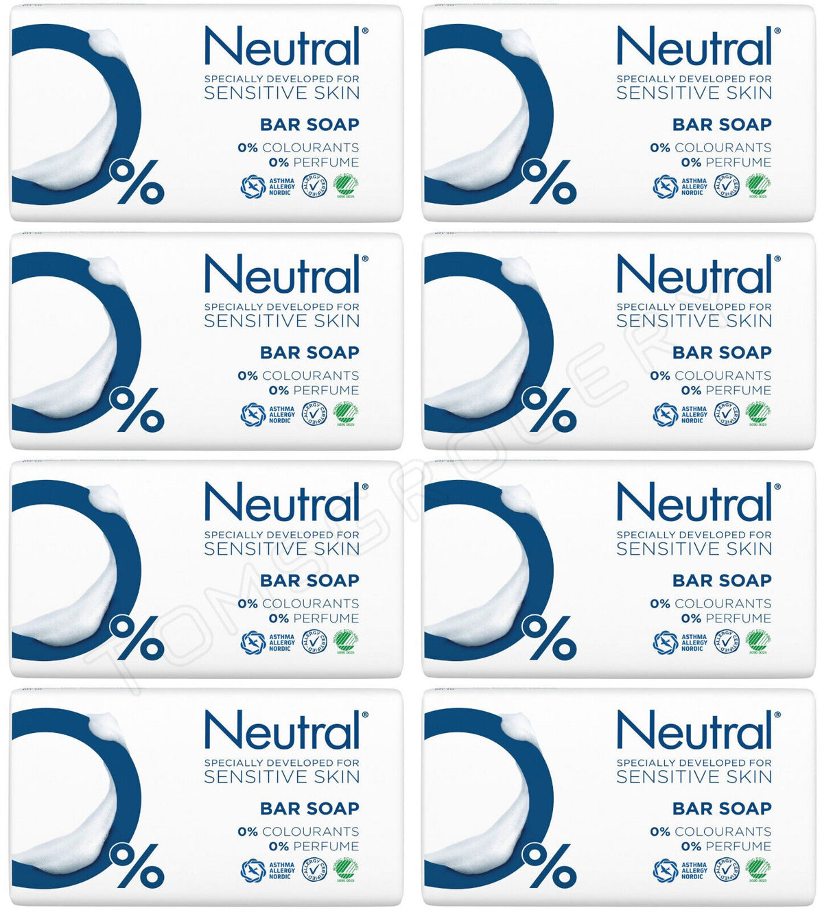 8 NEUTRAL 0% Specially Developed Bar Soap for SENSITIVE SKIN Allergy Certified