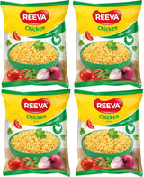 4 REEVA Chicken Flavor Instant Ramen Noodle Soup Snacks (Rollton) 60g 2.2oz