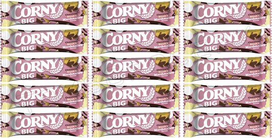 15 CORNY CHOCOLATE BISCUIT & MARSHMALLOW Flavor Breakfast Cereal Bars Sweets 40g