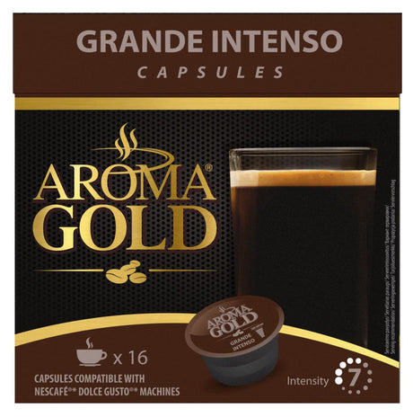 AROMA GOLD GRANDE INTENSO Flavor Coffee Capsules Box for Dolce Gusto Machines