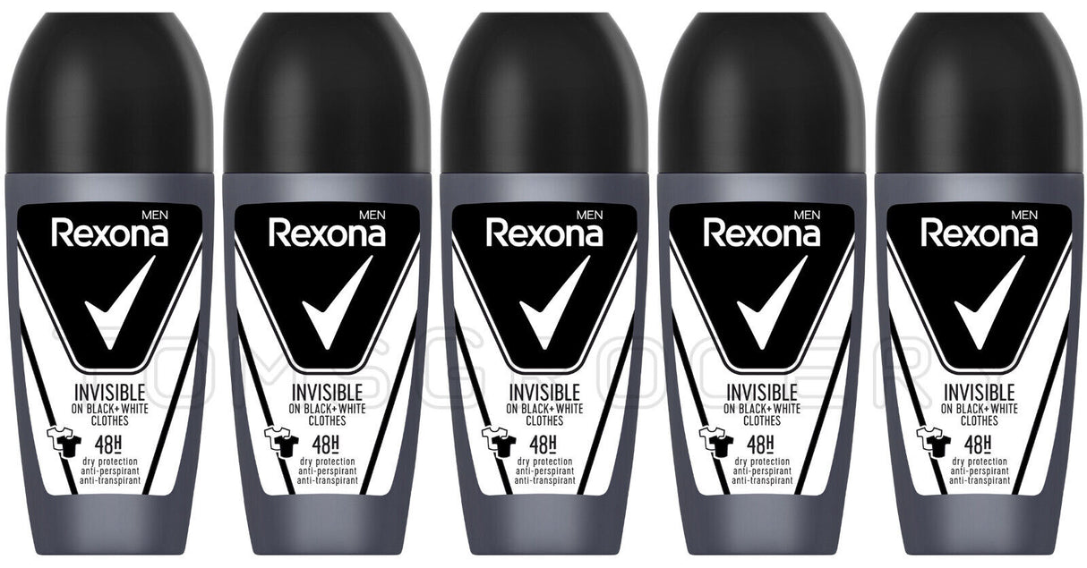 5 REXONA MEN INVISIBLE 48h Dry Anti Marks Protection Roll On Deodorant 50ml