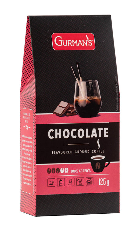 GURMANS CHOCOLATE Flavor Ground Coffee 125g 4.4oz