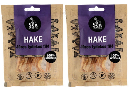 2 SEA SNACKS HAKE Natural Dried Fish Snack 30g 1.05oz