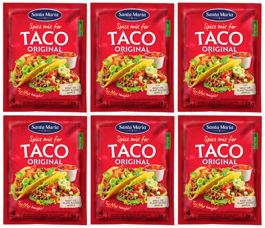 6 SANTA MARIA TACO Original Seasoning Mix Chili, Cumin & Oregano Mild Blend