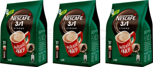 3 NESCAFE STRONG 3in1 Instant Coffee Bags (30 servings) 170g 6oz