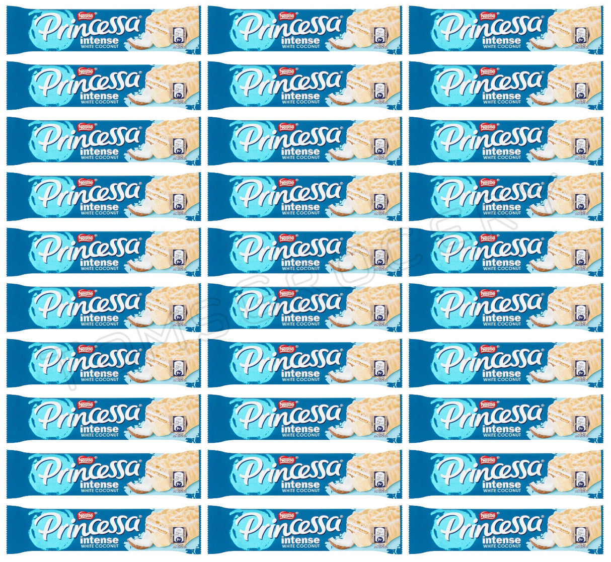 30 PRINCESSA INTENSE Coconut Flavor Wafers European Sweets Snacks 30.5g 1.07oz