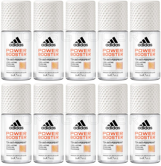 10 ADIDAS POWER BOOSTER 72H Protection Antiperspirant Roll On Deodorant 50ml
