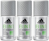 3 ADIDAS 6 IN 1 48H Anti Marks Odour Antiperspirant Roll On Deodorant 50ml