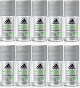 10 ADIDAS 6 IN 1 48H Anti Marks Odour Antiperspirant Roll On Deodorant 50ml
