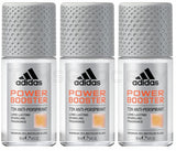 3 ADIDAS MEN POWER BOOSTER 72H Protection Antiperspirant Roll On Deodorant 50ml