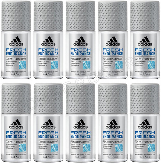 10 ADIDAS MEN FRESH ENDURANCE 72H Antiperspirant Roll On Deodorant 50ml