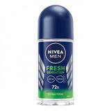 3 NIVEA MEN FRESH SENSATION Antibacterial 72h Roll On Deodorant Anti-Perspirant