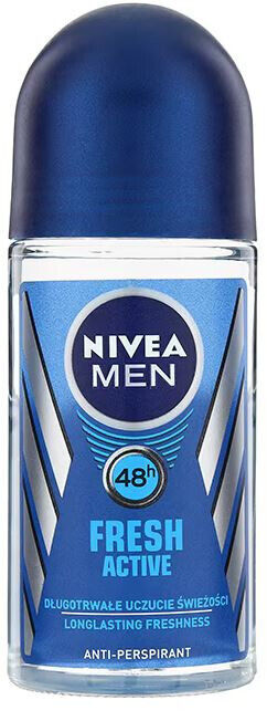 3 NIVEA MEN FRESH ACTIVE Long Lasting 48h Roll On Deodorant Anti-Perspirant