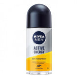 3 NIVEA MEN ACTIVE ENERGY Energizing 48h Roll On Deodorant Anti-Perspirant 50ml