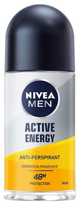 3 NIVEA MEN ACTIVE ENERGY Energizing 48h Roll On Deodorant Anti-Perspirant 50ml